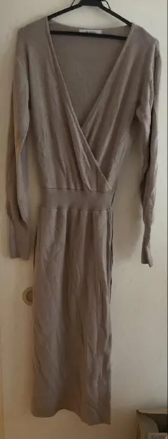 nano universe ベージュ ニットワンピース　新品未開封