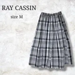 【レイカズン】チェック柄ロング丈フレアスカート　ウエストゴム　レディース　Mのサムネイル
