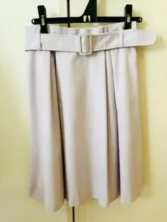 春夏にぴったり＊パープル系 ベルト付き淡いくすみピンクスカート