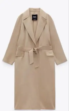 【ZARA】リラックスベルト付きトレンチコート　スプリングコート　ウエストリボン