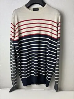 JOHN SMEDLEY ジョンスメドレー メリノウール ボーダー ニット M