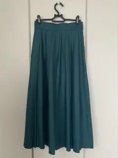 Johnbull ティールカラー プリーツロングスカートのサムネイル