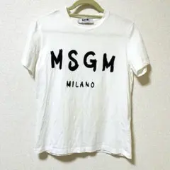 MSGM MILANO ロゴ Tシャツ ホワイト L 夏服　ライブ　BBQのサムネイル