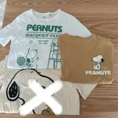 スヌーピー Tシャツ 2枚セット H&M