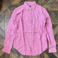【美品】POLO RALPH LAUREN リネンシャツ ストライプ