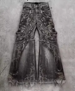 バギーデニム　LAYERED DENIMPANTS デニムパンツ