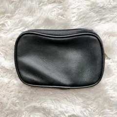 ブラック レザー コインケース L字ファスナー 小銭入れ コンパクト ミニ財布