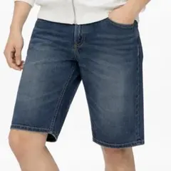 デニムショートパンツ ダークブルーのサムネイル
