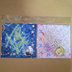 アイカツ　メモリアルハンカチセット　星宮いちご　霧矢あおい　缶バッジ　復刻版