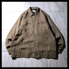 古着 フェイクスエード スイングトップ ドリズラージャケット ブラウン L