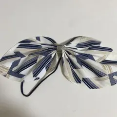 ストライプ柄リボンヘアゴム