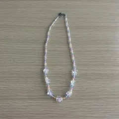 カラフルビーズクリスタルネックレス