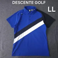 DESCENTE GOLF g-arc ポロシャツ ネイビー 白 O メンズ - メルカリ