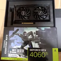 玄人志向　RTX4060ti 美品　使用量低