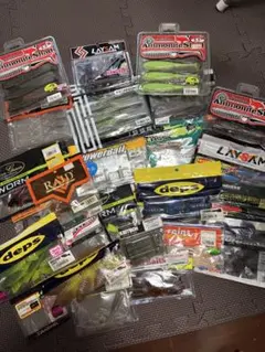 バス釣り用ワーム まとめ売り バス釣り引退 RAID issei エバーグリーン