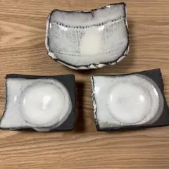 安福由美子 器 うつわ 2個セット 作家 美品 小皿 豆皿 入手困難 食器