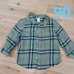 エイチアンドエム　H&M　チェックシャツ　90