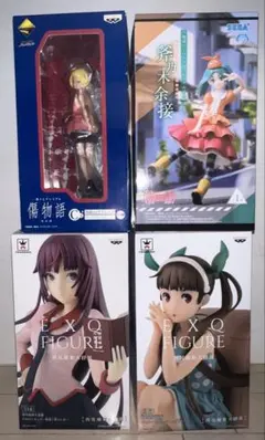 ◆【未開封】 物語シリーズ フィギュア くじ プライズ 4点セット