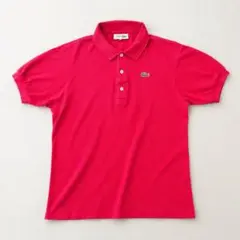 【希少】最終値下げ CHEMISE LACOSTE 文字ワニ　赤 半袖ポロL相当のサムネイル