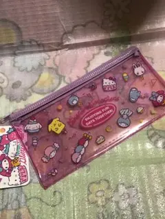 サンリオキャラクターズ　ポーチ　ラメポーチ　サンリオ　スリムポーチ