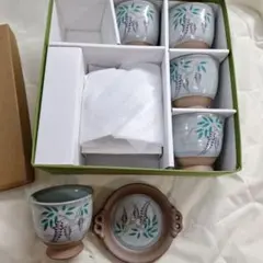 「お値下げしました」有田焼 湯飲み5脚セット(藤の花)