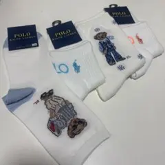 996 ポロ　ラルフローレン　靴下　ショートソックス　ポロベア　レディース