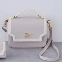 Maison de FLEUR バイカラーバッグ ピンク