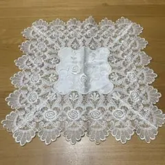 ホワイトレーステーブルクロス