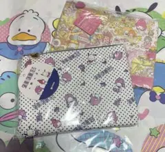 サンリオ　フラットポーチ　ラッピング柄　2個セット