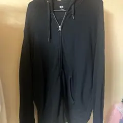 黒 ジップアップフーディ