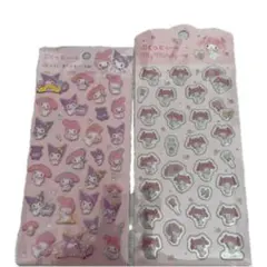 My Melody & Kuromi マイメロ　クロミ　ぷっくりシール　２枚
