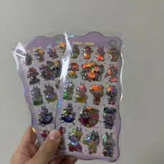 ラブブ　LABUBU キラキラシール2枚セット