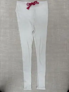 リブ編み 白 レギンス マタニティ 妊婦 スパッツ リブレギンス 産前 春