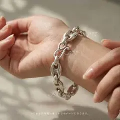 シルバー925 アンカーチェーン 豚鼻 ブレスレット メキシカンジュエリー