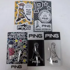 ☆未使用品☆ピン ステッカー 5枚セット PING シールのサムネイル