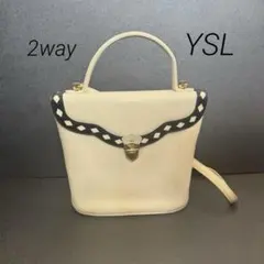 YSL イブサンローラン　ヴィンテージ　2way ショルダーバック　バイカラーのサムネイル