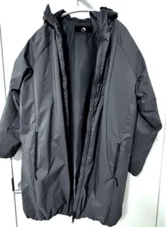 【workman】チャコール　防風　撥水パデッドロングフーディ　M ワークマン