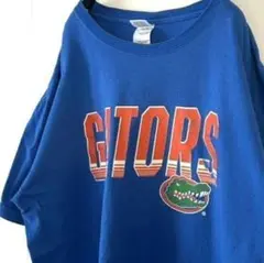 ギルダン カレッジ GATORS ゲイターズ Tシャツ L ブルー 青 古着
