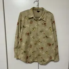✨️最終値下げ✨️ レトロ バラ柄 長袖シャツ L 花柄 ヴィンテージ 大きめ
