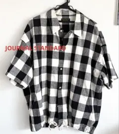 美品 JOURNAL STANDARD 半袖シャツパーカー プルオーバー シャツ