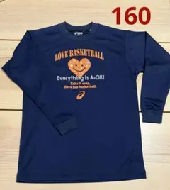 asics バスケットボール 長袖Tシャツ 160 ネイビーのサムネイル