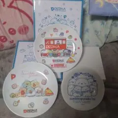 すみっコぐらし お皿 3点・クリアボトル1点セット （写真と商品説明ご覧下さい）