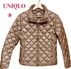 UNIQLO ウルトラライトダウンジャケット S ブラウン キルティング