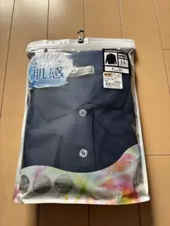 ワークマン　裏綿長袖ポロシャツ　濃紺　女性用LL