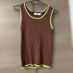 AZUL BY MOUSSY リブタンクトップ ブラウン Sのサムネイル