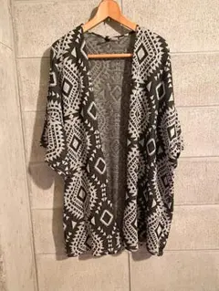 H&M DIVIDED 幾何学模様 カーディガン S