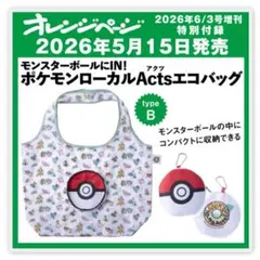【オレンジページ付録】ポケモンローカルActsエコバッグ〈typeA〉のサムネイル