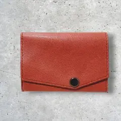中古【 abrAsus 】アブラサス スマート財布 三つ折り財布 レッド