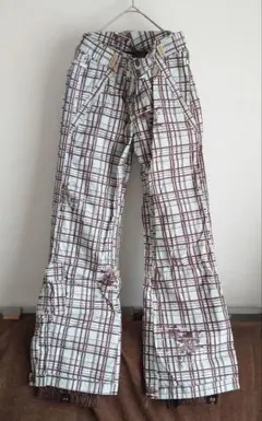 ROXY　スノーボード用ウェア フレアパンツ チョコミント　チェック