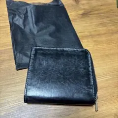 二つ折り財布 本革 L字ファスナー メンズ エイジング 黒 Esperanto